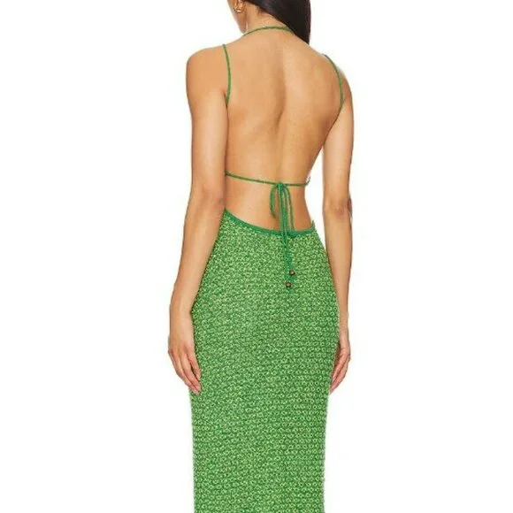 Free People Mindy Backless Dress in Lime (New with tags) - Picture 4 of 5